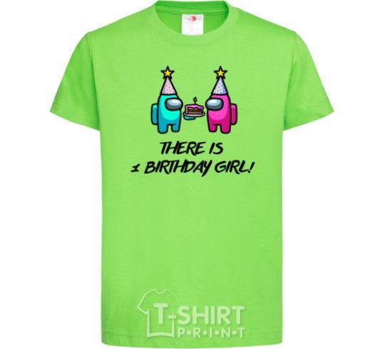 Kids T-shirt Among us birthday girl birthday girl orchid-green фото