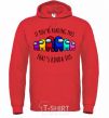 Men`s hoodie Among us kinda sus bright-red фото