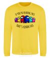 Sweatshirt Among us kinda sus yellow фото