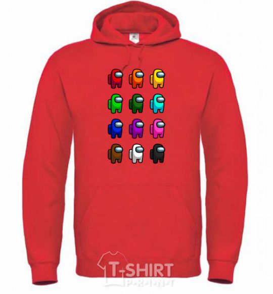 Men`s hoodie Among us emong ace bright-red фото