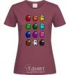 Women's T-shirt Among us emong ace burgundy фото