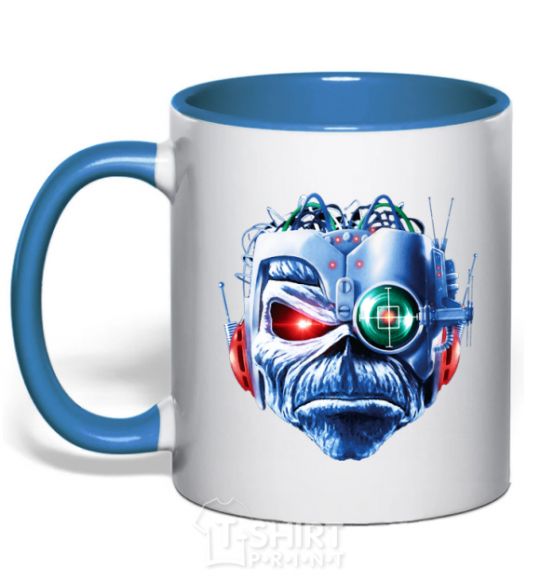 Mug with a colored handle Daco airon maiden royal-blue фото