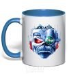 Mug with a colored handle Daco airon maiden royal-blue фото