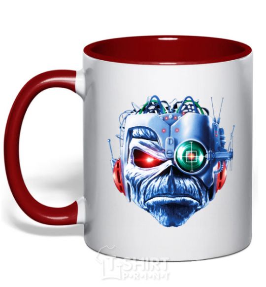 Mug with a colored handle Daco airon maiden red фото