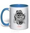 Mug with a colored handle Iron maiden creeptonic royal-blue фото