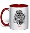 Mug with a colored handle Iron maiden creeptonic red фото