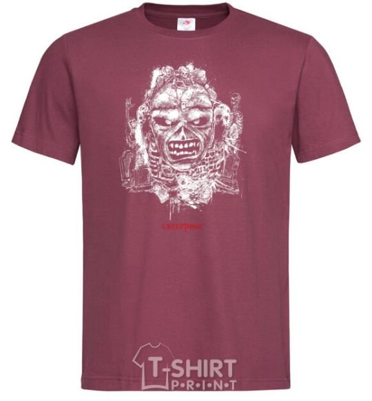 Men's T-Shirt Iron maiden creeptonic burgundy фото