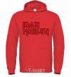 Men`s hoodie Iron Maiden logo bright-red фото
