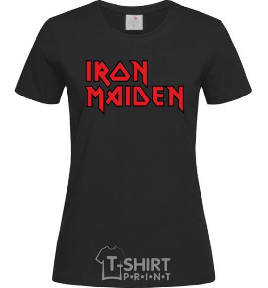 Women's T-shirt Iron Maiden logo black фото