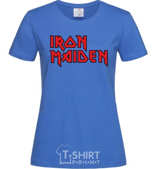 Women's T-shirt Iron Maiden logo royal-blue фото