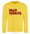 Sweatshirt Iron Maiden logo yellow фото