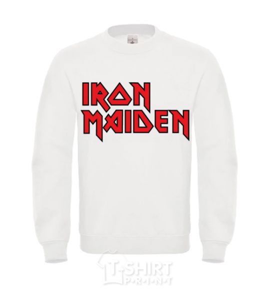 Sweatshirt Iron Maiden logo White фото