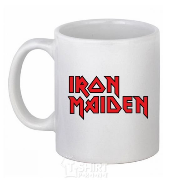 Ceramic mug Iron Maiden logo White фото