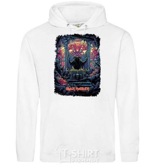 Men`s hoodie Iron maiden revelations White фото