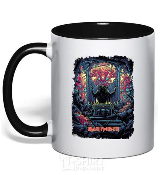 Mug with a colored handle Iron maiden revelations black фото