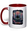 Mug with a colored handle Iron maiden revelations red фото
