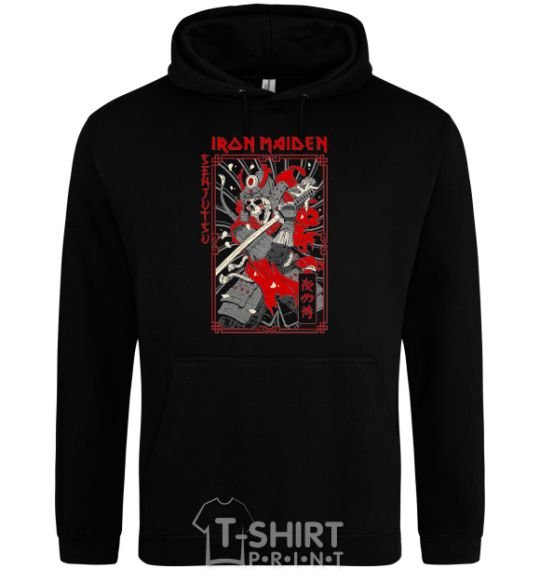 Men`s hoodie Iron maiden senjutsu samurai black фото