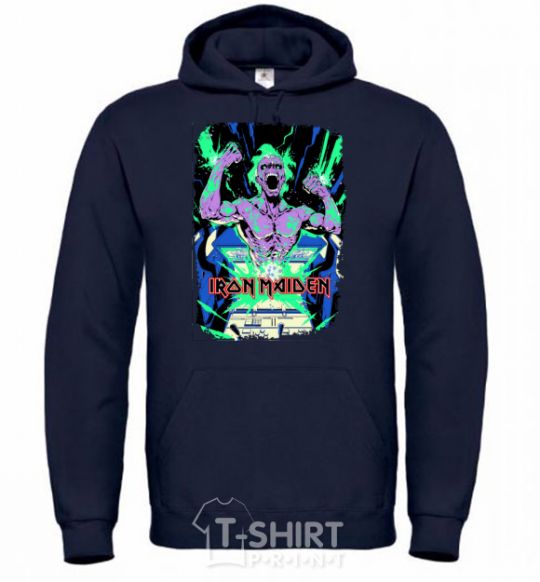 Men`s hoodie Iron maiden speed of light navy-blue фото