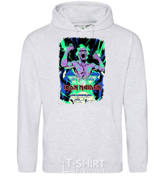 Men`s hoodie Iron maiden speed of light sport-grey фото