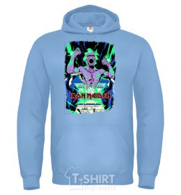 Men`s hoodie Iron maiden speed of light sky-blue фото