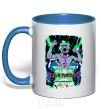 Mug with a colored handle Iron maiden speed of light royal-blue фото