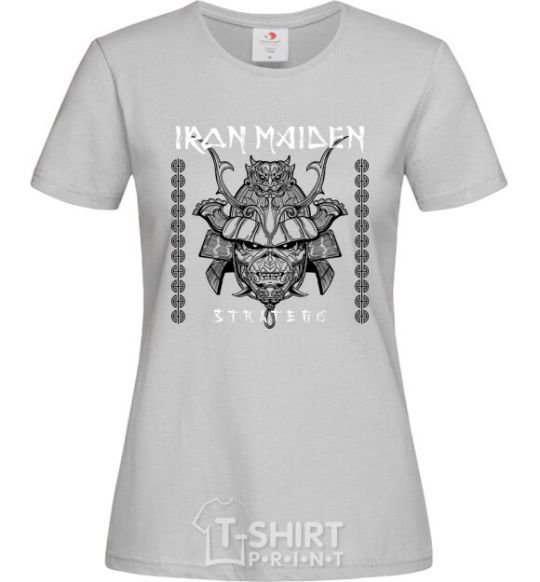 Женская футболка Iron maiden stratego Серый фото