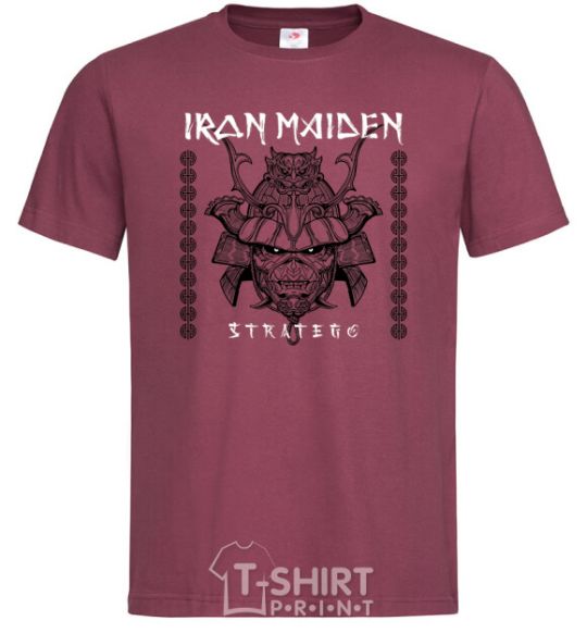 Men's T-Shirt Iron maiden stratego burgundy фото