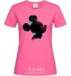 Women's T-shirt Mickey Mouse silhouette paint heliconia фото