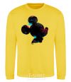 Sweatshirt Mickey Mouse silhouette paint yellow фото