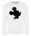 Sweatshirt Mickey Mouse silhouette paint White фото