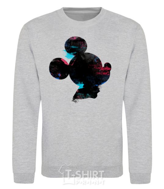 Sweatshirt Mickey Mouse silhouette paint sport-grey фото