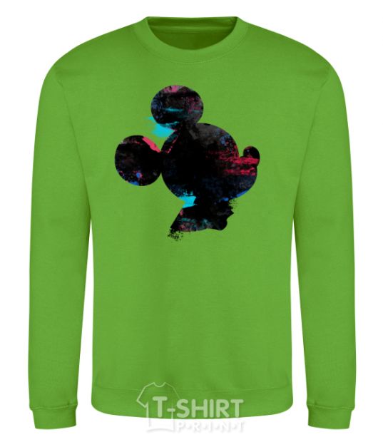 Sweatshirt Mickey Mouse silhouette paint orchid-green фото