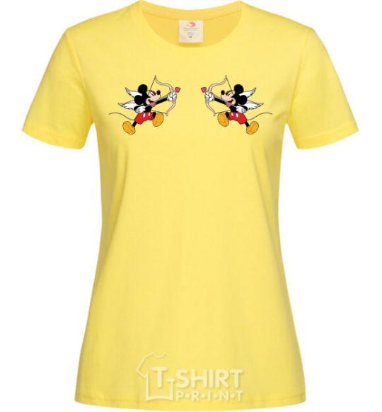 Women's T-shirt Mickey Mouse cupid cornsilk фото