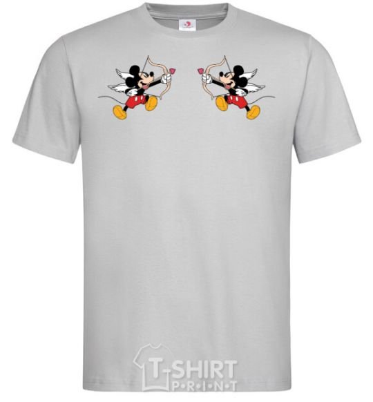 Men's T-Shirt Mickey Mouse cupid grey фото