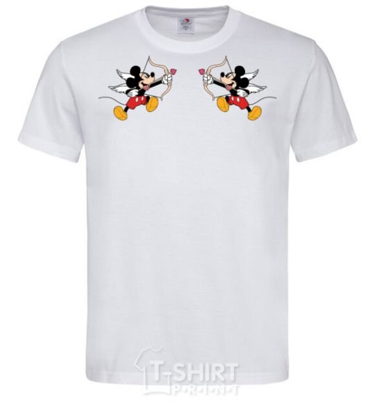 Men's T-Shirt Mickey Mouse cupid White фото