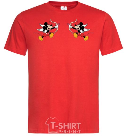 Men's T-Shirt Mickey Mouse cupid red фото