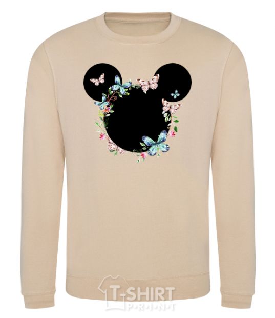 Sweatshirt Mickey ears in flowers sand фото