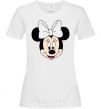 Women's T-shirt Minnie Mouse with a bow White фото