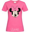Women's T-shirt Minnie Mouse with a bow heliconia фото