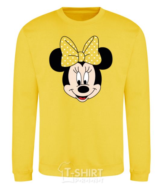 Sweatshirt Minnie Mouse with a bow yellow фото