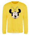 Sweatshirt Minnie Mouse with a bow yellow фото