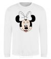 Sweatshirt Minnie Mouse with a bow White фото