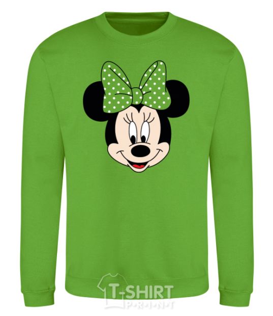 Sweatshirt Minnie Mouse with a bow orchid-green фото