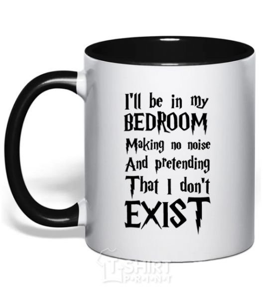 Mug with a colored handle Dont exist black фото