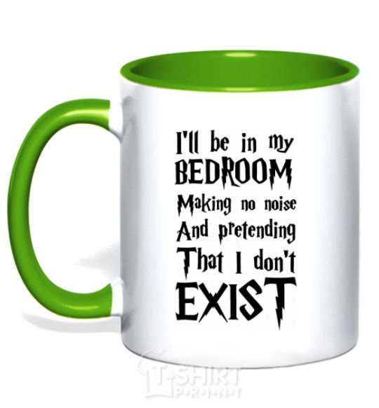 Mug with a colored handle Dont exist kelly-green фото