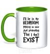 Mug with a colored handle Dont exist kelly-green фото