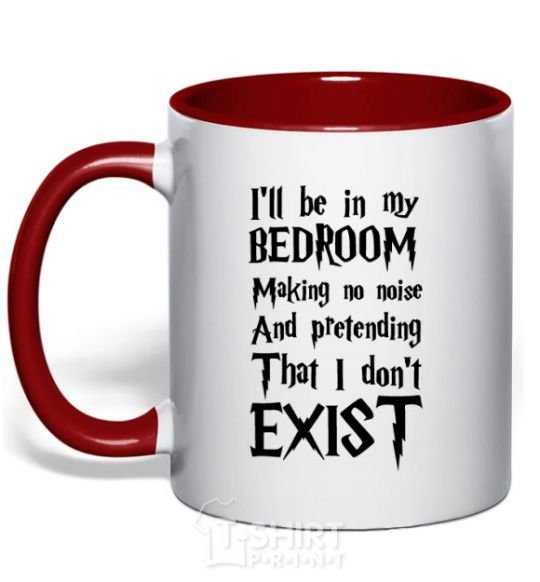 Mug with a colored handle Dont exist red фото