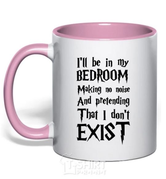 Mug with a colored handle Dont exist light-pink фото