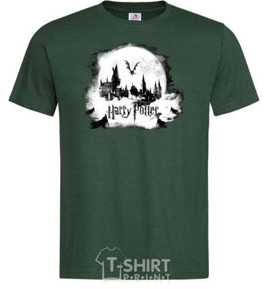 Men's T-Shirt Harry Potter Hogwarts bottle-green фото