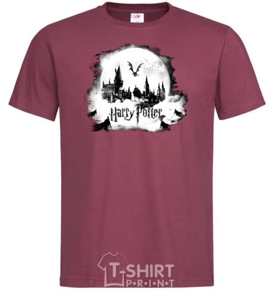 Men's T-Shirt Harry Potter Hogwarts burgundy фото